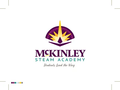 McKinley STEAM Academy Logo art director branding branding designer education fun graphic design graphic designer illustration logo logo design logo designer logotype school steam typography