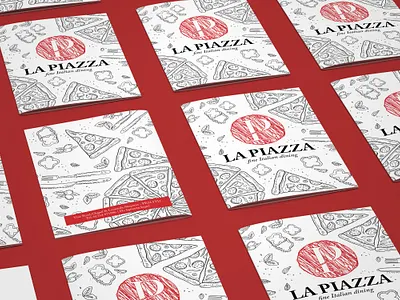 La Piazza menu design catalogue italian lapiazza leontios menu pasta pizza printdesign sakellis