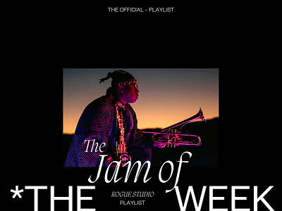 Join The Playlist album art animation branding branding agency creative agency graphic design illustration interactive design jam of the week join us motion design music playlist product design rogue studio spotify typography web web design website