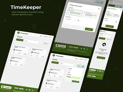 TimeKeeper app design illustration ui ux vector