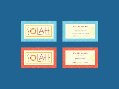 Solah | Business Cards brand branding business cards design graphic design illustration logo massage print design type typography vector