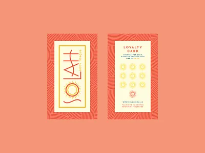 Solah | Loyalty Card brand branding design graphic design illustration logo loyalty cards print design type typography