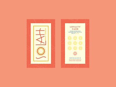 Solah | Loyalty Card brand branding design graphic design illustration logo loyalty cards print design type typography