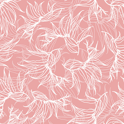 Falling leaves line pattern art background decorative design graphic design illustration line pattern pink seamless pattern surface design textile design vector wallpaper