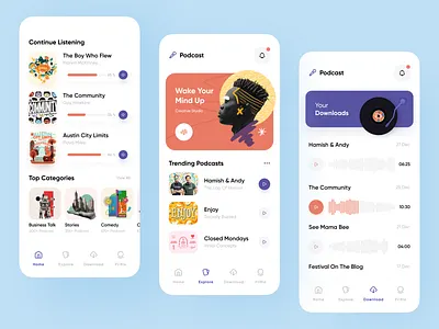 Podcast App Design app audio clean design dribbble2022 live streaming minimal mobile music orix podcast app podcasting podcasts sajon streaming streaming app ui ui design uiux