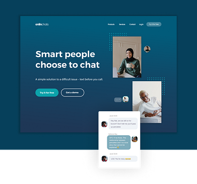 onlinchats — the ideal chat application app applications branding chat application chatting concept development creative design design development freelance graphic design icon logo online chat text application ui web design