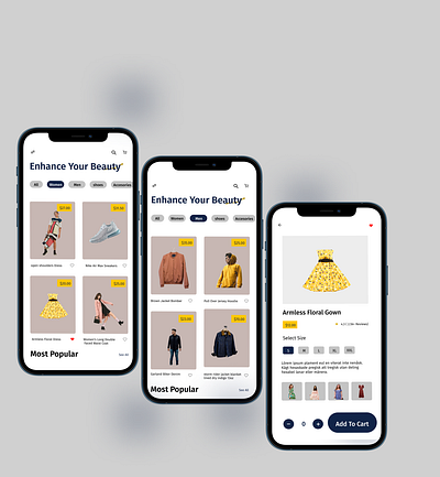 Online Fashion App - Mobile App design mobile app online shopping ui ux