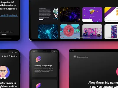 New Personal Portfolio branding colour css dark design devices dribbble figma html mobile parallax portfolio presentation responsive shots tablet ui user interface ux website
