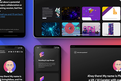 New Personal Portfolio branding colour css dark design devices dribbble figma html mobile parallax portfolio presentation responsive shots tablet ui user interface ux website