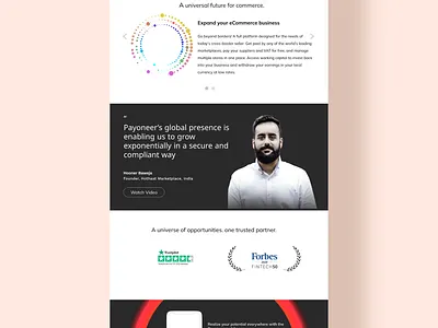 Payoneer Homepage Redesign design icon payoneer typography ui ux