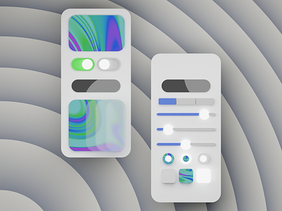 iOS Alternate Style 3d branding graphic design ui