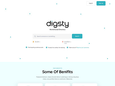 Social Directory branding design illustration ui ux