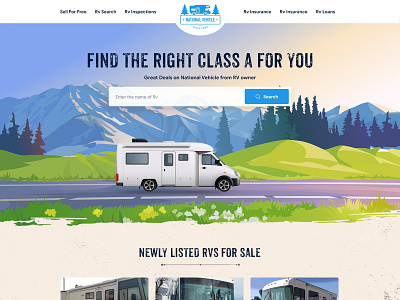 RV branding design illustration ui ux
