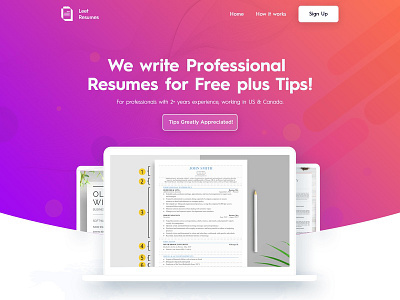 Resume branding design illustration ui ux