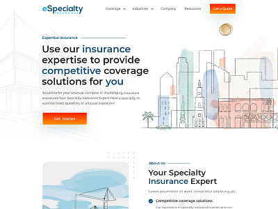 Insurance branding design illustration ui ux