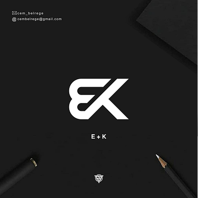 monogram EK 3d animation branding design graphic design icon illustration logo motion graphics typography ui ux vector