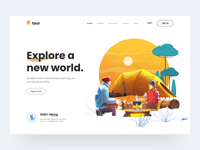 Landing Page - Travel : Tour : Trip adventure booking design graphic design home page tourism travel travel agency trip ui ui design vacation website