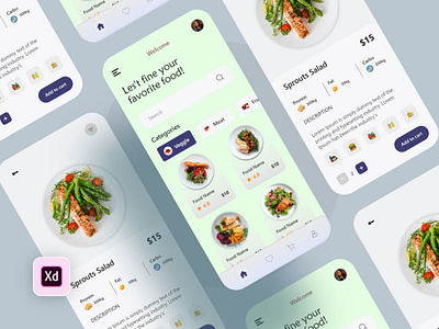 Food Recipe Mobile App UI 3d animation app app design branding design graphic design illustration logo motion graphics ui ux
