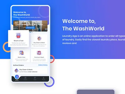 Laundry App UI/UX 3d animation app branding design graphic design illustration logo motion graphics ui ux vector web website