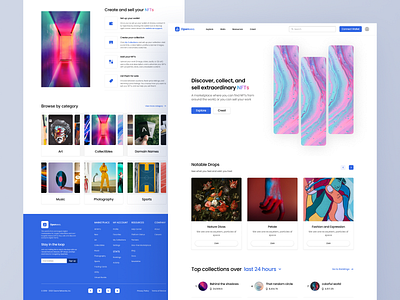 OpenSea Landing Page Redesign bitcoin business concept crypto design designer digital digital art ethereum home page landing mobile app nft opensea page token ui uidesign web website