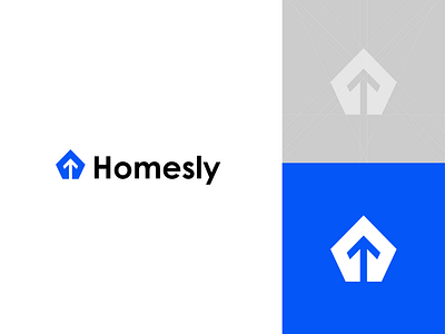 Homesly Logo Design ( Home + Arrow ) arrow home arrow logo brand identity branding brandmark business logo company logo graphic design home logo house logo icon logo logo design logomark logos motion graphics property logo real estate logo symbol vector art