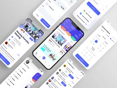 Meeting Hall Room Booking App 3d animation branding graphic design logo motion graphics ui