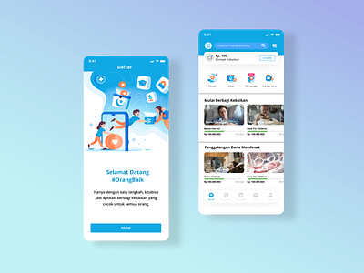 Kitabisa/Campaign Application Redesign app application design graphic design kitabisa redesign ui uiux ux