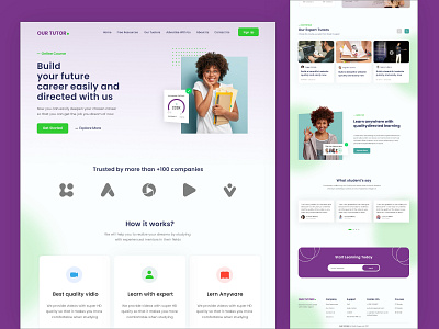 Our Tutor Website Design attractive design luxury modern tutor ui ui ux ux web design website