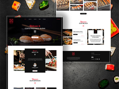 COFU Pressed Sushi | Japanese Restaurant UI Design Services animation branding company design company logo design agency design company designers digital design expert designer graphics graphics design ui ui design ui designers ui designs web design web designers web designs website designer website designers