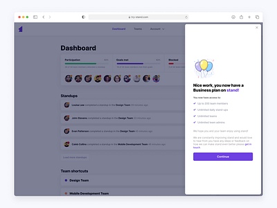 Stand - New plan notice icon illustration minimal overlay plan web app