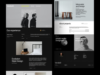 Verdo© | Agency Website Design [01] agency artistic black concept design freelancer interior minimalist modern responsive ui ux web design website