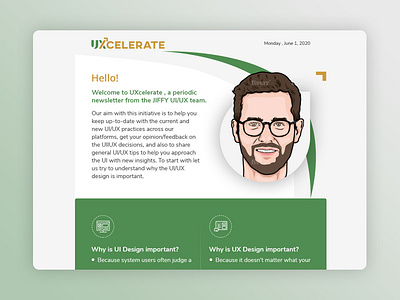 Newsletter design ux vector