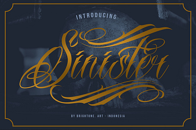 Sinister - Tattoo font branding font lettering script tattoo typography