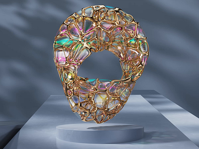 Möbius Band - Visual Research #4. 3d abstract after effects animation band design glass gold houdini illustration jewellery loading mobius motion graphics redshift strip