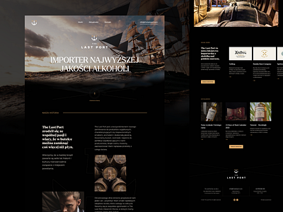 The Last Port dark homepage landing ui ux we webdesign