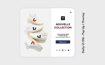 Daily UI 016 - Pop Up / Overlay 016 baskets bouton button call to action chaussures collection daily ui 016 dailyui design graphic design new nouvelle pop up pop upoverlay site ui veja web