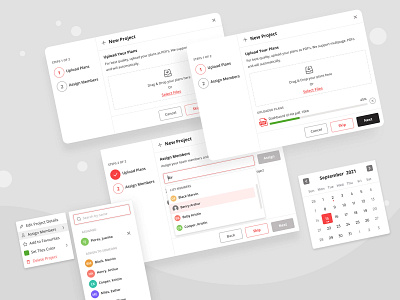 Project & Task Component animation app art branding clean design flat graphic design icon illustration illustrator logo logo design minimal typography ui ux vector web website