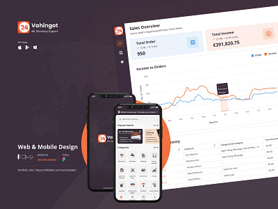 Service Web & Mobile app UI (Dashboard) app design graphic design icon logo ui ux vector