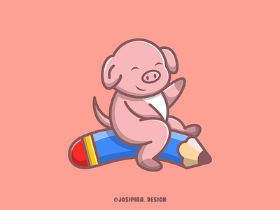 PIG AND PENSIL america app apparel brand branding canada cartoon design dubai florida graphic design illustration logo logoawesome logoidentity logos mexico sport texas usa