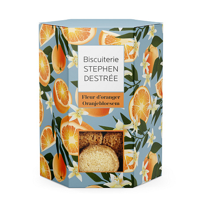 Rebranding Stephen Destrée cookie factory biscuit branding cookie packaging pattern