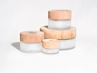 Sand&SoulSkin Packaging design graphic design jars layout logo packaging packaging design photography print skincare sweden typography