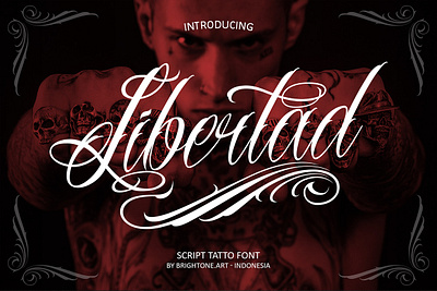 Libertad - tattoo lettering branding font lettering script tattoo typography