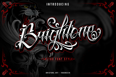 Brightone - Tattoo Font font lettering script tattoo typography