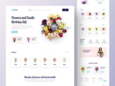 Flower Shop Landing Page boomdevs ecommerce floral flower flower shop flower website gift gift shop girl landing page natural online flower shop online shop online store shop store ui ux web design woman