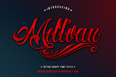 Meltvan - Tattoo Script Font font lettering script tattoo typography