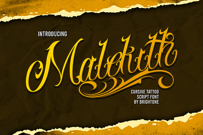 Malekith - Tattoo Script Font branding font lettering script tattoo typography