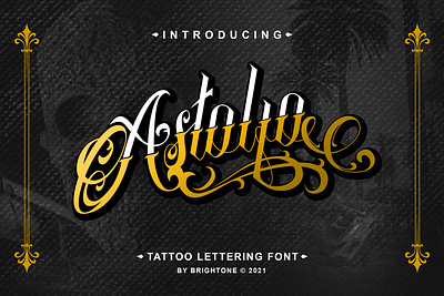 Astolfo - Tattoo Lettering branding font lettering sript tattoo typography