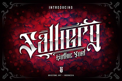 Salliery - Blackletter Tattoo Font blackletter branding logo tattoo typography