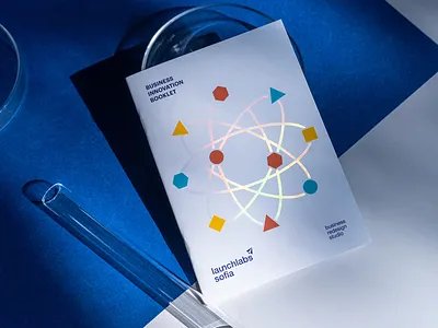 Business Innovation Booklet atom book book cover branding bulgaria business chemistry fourplus geometry illustration innovation ivaylo nedkov print universe
