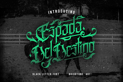 Espada Del Destino - Gothic Type Font blackletter branding decorative font gothic lettering tattoo typography